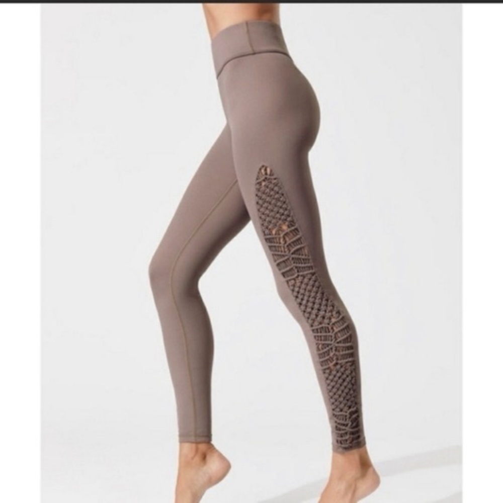 Carbon38 Sayang Tanjung Macrame Legging Bohemian Brown Taupe XS